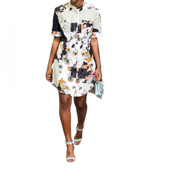 3.1 Phillip Lim Floral High Low Dress in Beige & Black 20th Anniversary Edition - Picture 1 of 8